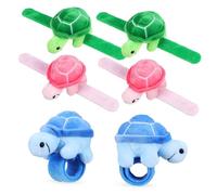 BESPORTBLE 6 Pièces Bracelets Animaux Peluche Lot de Bracelets Slap Tortue Colorés pour Fête et Décoration Accessoire Confortable et Adorable pour Adultes