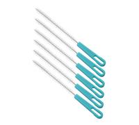 BESPORTBLE 6 pièces Brosse de Nettoyage Acier Inoxydable pour Pailles et Biberons Poignée Antidérapante avec Crochet de Rangement Brosse Spirale pour Nettoyer Canalisations et Tubes