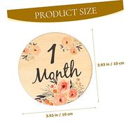 BESPORTBLE 6 Pièces Cartes à Motif Floral Double Face Décoration Photo pour Né Cartes Mois pour Bapteme et Souvenirs