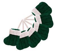 BESPORTBLE 6 Pièces Chaussette de Noël Décorative Mini Chaussette Suspendue en Tissu Tricoté Vert pour Bonbons Décoration de Sapin de Noël pour Petit Ami