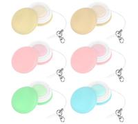 BESPORTBLE 6 Pièces Chiffon de Nettoyage Macaron pour Écran Téléphone, | Silicone et Pp, Format de Poche Cordelette, sans Peluches, Double Face, Bureau et Photo Couleur Aléatoire
