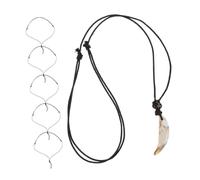 BESPORTBLE 6 pièces Collier Dent Faux Vintage Acrylique pour Hommes et Femmes Bijoux Décontractés pour Festivals de Musique et Sorties
