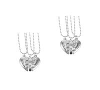 BESPORTBLE 6 Pièces Colliers Amitié Acier Inoxydable Pendentifs Puzzle Forme Cœur avec Message Anniversaire pour