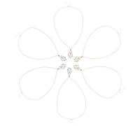 BESPORTBLE 6 Pièces Crystal Cage Necklace Set Adjustable Metal Mesh Pendant Holder For Women Stylish Stone Pendant Choker With Adjustable Chain