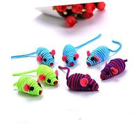 BESPORTBLE 6 Pièces De Chat De Petite Souris Chat Élastique De Spring Cat Chaton Couleur De Souris D'intérieur Mignon Jouets Couleur Aléatoire