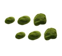 BESPORTBLE 6 Pièces de Pierres Décoratives en Fibre Synthétique Vert Mousse, Légères et Faciles à Placer pour Décoration de Micro-Paysage Naturel et Jardin Intérieur