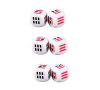 BESPORTBLE 6 pièces Dés de Divination Ba Gua Acrylique Dés Astrologie Trigrammes Portables Stables et pour Jeux de Société et Prédictions
