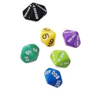 BESPORTBLE 6 Pièces Dés de Jeu Colorés pour Fête Accessoires de Jeu Amusants pour et Réunions Entre Couleur Aléatoire