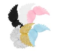 BESPORTBLE 6 Pièces Ensemble d'ailes d'ange en Plastique Réutilisables et Légères pour Bricolages de Noël, Décoration de Gâteaux et Loisirs Créatifs Festifs Couleur Aléatoire