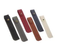 BESPORTBLE 6 Pièces Étui à Stylo-Plume en Cuir PU, Simple et Élégant | Pochette Protectrice Seule Pièce, Couture Soignée, Finition Artisanale, Usage t Université Couleur Aléatoire