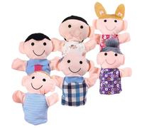 BESPORTBLE 6 pièces Hand Puppets for Set Soft Plush Educational Role Play Dolls Creative Interactive Toy for Boys and Enhance Imagination and Motor Skills
