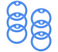 BESPORTBLE 6 Pièces Housse De Protection Groupe Étiquettes pour Animaux De Compagnie Chiot Support pour Collier De Chien Charbonnier Plusieurs Planche Para Cercle Gel De Silice Blue