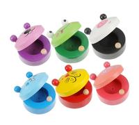 BESPORTBLE 6 pièces Instrument de Musique Éducatif Bois pour Garçon Fille Instruments Orff Animaux Cartoon pour Ans