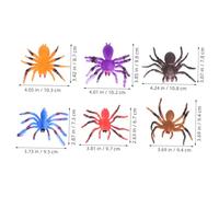 BESPORTBLE 6 Pièces Jouets Araignées Changeant de Couleur Résine Sécurisée Modèles Réalistes pour Garçon Fille Accessoires de Fête et Décorations Farceuses