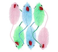 BESPORTBLE 6 Pièces Jouets en Peluche pour Chat Mignon Jouets Interactifs Amusants pour Chat Souris Fourrure Flou pour D'intérieur Velu Chaton Farci