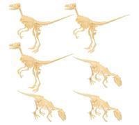 BESPORTBLE 6 pièces Kit de Modèles Fossiles de Dinosaures à Monter pour Garçon Fille Jeu Éducatif de Paléontologie DIY avec Os de Tyrannosaure et Vélociraptor Exploration et Découverte