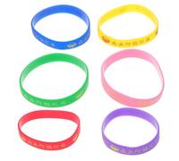 BESPORTBLE 6 Pièces Lot de Bracelets Spirituels Silicone Lotus Unisexes Confortables et Colorés pour Prières et Bénédictions Accessoires de Motivation pour Toutes Occasions