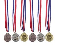 BESPORTBLE 6 pièces Lot de Médailles de Récompense Alliage de Zinc pour Concours Sportifs Petites Médailles Dorées Argentées et Cuivrées pour Garçon Fille et Jeux Festifs