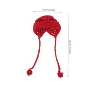 BESPORTBLE 6 Pièces Mini Beanie Hats for Dolls and Small Animals Breathable Yarn Knitted Headwear Lightweight DIY Craft Accessories Versatile Decoration for Keychains and Bags