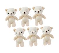 BESPORTBLE 6 pièces Mini Bear Pendant Charm Set Mignon Porte-clés Ours Accessoires Décoratifs pour Sac à Main Sac à Dos et Clés Cadeau DIY