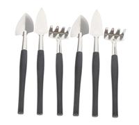 BESPORTBLE 6 Pièces Mini Gardening Tools Set with Stainless Steel Rake Trowel Shovel for Succulents Bonsai and Potted Plants Indoor Gardening Hand Tools Kit