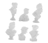BESPORTBLE 6 Pièces Mini Plâtre Grec Figure Grec Statue Déesse Sculpture Grec Déesse Buste Statue Plâtre Sculpture