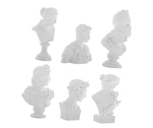 BESPORTBLE 6 Pièces Mini Plâtre Grec Figure Grec Statue Déesse Sculpture Grec Déesse Buste Statue Plâtre Sculpture