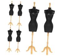 BESPORTBLE 6 pièces Miniature Doll Mannequin Rack Half Dress Display Stands for Doll Clothes DIY Presentation