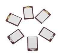 BESPORTBLE 6 Pièces Miniature Dollhouse Writing Board Clipboards Portable Small Whiteboards for Stationery Supplies Authentic Paper Holders for Toy House Accessories