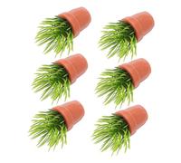 BESPORTBLE 6 Pièces Miniature Potted Plants for Dollhouse Realistic Artificial Mini Bonsai Decorations for Dollhouse Accessories Mini Garden Office Desk Living