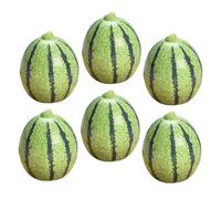 BESPORTBLE 6 pièces Miniature Watermelon Resin Fruits Set Realistic Doll House Food Model for Miniature Fruit Shop Decoration Smooth Surface Versatile for Home and Party Display