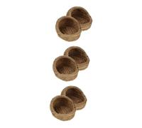 BESPORTBLE 6 Pièces Nid D'élevage De Poulailler Nid pour Animaux De Compagnie Nid Tissé Nid De Poulet Pondre Un Nid Pose De Maison Nid De Poules Pondeuses Cabane Tissée Light Brown Paille