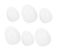 BESPORTBLE 6 pièces Oeufs Plastique pour Décoration de Pâques Kits DIY à Peindre pour Fournitures de Fête Accessoires Colorés pour Ateliers et Activités Manuelles