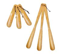 BESPORTBLE 6 pièces Original Wooden Shoe Horn Set Long Handle Short Shoehorn For Women Men Seniors Easy Wear Helper For Boots Sneakers Natural Wood Finish Portable Travel