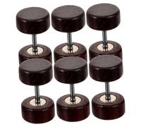 BESPORTBLE 6 Pièces plug boucles d'oreilles étages jauges goujons cerceaux petites boucles d'oreilles clous pour hommes boucles d'oreilles haltère Acier inoxydable Brun