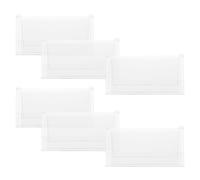 BESPORTBLE 6 Pièces Porte-nom de Bureau Double Face en Plastique 62x123 MM | Affichage Vertical, Insertion Facile et Structure Stable, pour Conférences, Banquets et Réunions