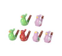 BESPORTBLE 6 pièces Sifflets Céramique Colorés Forme Oiseau Aquatique Appeau Garçon Fille Cadeau et Écologique Style Aléatoire