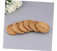 BESPORTBLE 6 pièces Soucoupes pour Pots de Fleurs Miniatures Naturel Plateau Rond Céramique Lot de Support Isolant pour Plantes et Pots Décoratifs