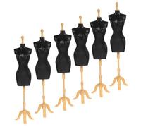 BESPORTBLE 6 pièces Support de Mannequin Miniature Plastique Porte Robe Mannequin pour Poupée Présentoir pour Vêtements de Poupée Rigide et pour Exposition et Décoration