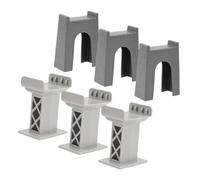 BESPORTBLE 6 Pièces Supports de Pont pour Trains de Support de Ferrée Flexible et pour Création de Ponts et Décorations de Circuits de Jouets