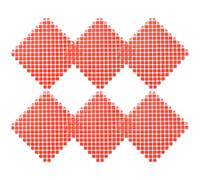 BESPORTBLE 6 Pièces Tapis de Cage pour Lapin, Sol à Trous, Plastique Rouge | Découpable et Assemblable, Support Inférieur Stable, Protection des Pattes, Usage pour Petits Animaux