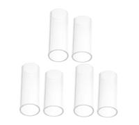 BESPORTBLE 6 Pièces Verres Guitar Slide Ring Transparent pour Guitare Électrique et Glisseurs Doigts Verre pour Blues Jazz Country Compact et Confortable Adapté à Tous Mains