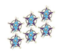 BESPORTBLE 6 Pièces Vintage Five-pointed Star Brooch Pins For Men Compact Metal Lapel Pins For Suits Jackets Backpacks Stylish And Practical Badge Set