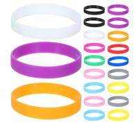 BESPORTBLE 60 Pièces Bracelets Vierges en Silicone Extensibles pour Groupes