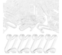 BESPORTBLE 60 pièces Connecteurs de Cintres Crochets de Suspension Transparente Économiseur Espace pour Penderie Accessoires Rangement Vêtements Organisateur pour Maison et Bureau