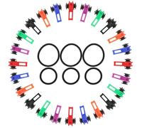 BESPORTBLE 60 Pièces Fishing Rod Hook Keeper Set with Rubber Rings Versatile Bait and Lure Holder Attachment for Efficient and Rapid Fishing Pole Setup