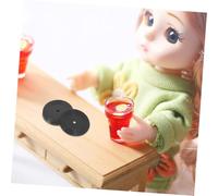 BESPORTBLE 60 Pièces Miniature Record Models for Dollhouse Decoration Wear Resistant Tiny Vinyl Discs Realistic Vintage Style Miniature Record Accessories for Dollhouse and Ornament