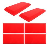 BESPORTBLE 6pcs Panneaux Acoustiques Muraux en Polyuréthane Rouge, Coussins D'isolation Phonique Légers pour Maison et Théâtres, du Bruit