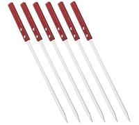 BESPORTBLE 6pièces Brochettes Acier Pour Barbecue Avec Poignée Skewers Plat Pour Grillades Et Kebab Réutilisables Et Faciles à Utiliser