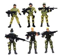 BESPORTBLE 6Pièces Forces Spéciales Modèles Interactifs pour Garçon Fille Figurines Militaires pour Jeu De Simulation Et Apprentissage des